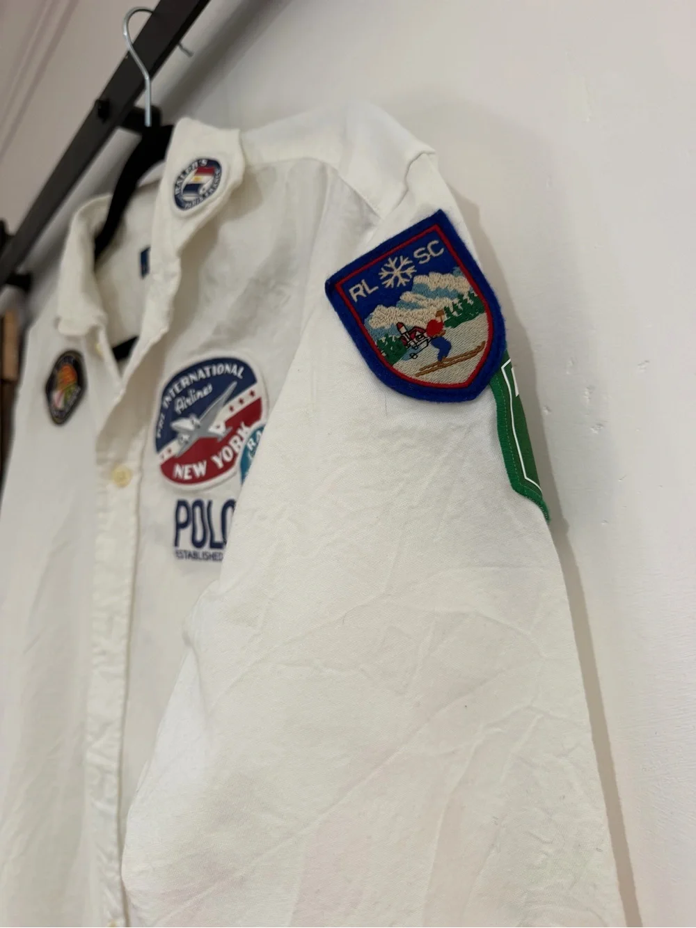 POLO Ralph Lauren Button Up Shirt w/ Patches Size M Never Worn - Picture 5 of 9